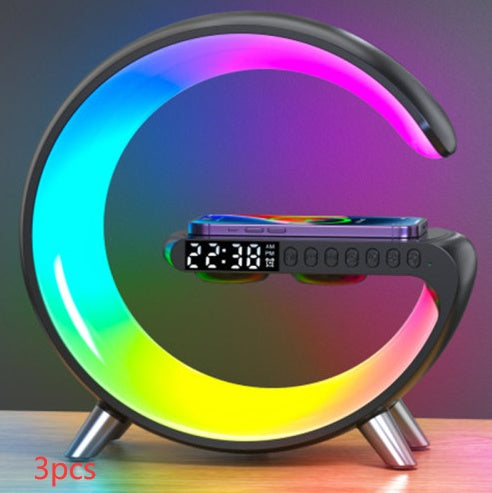 全新智慧 G 型 藍芽LED 燈無線充電器氛圍燈軟體控制適用於臥室家居裝飾