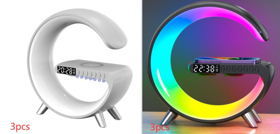 全新智慧 G 型 藍芽LED 燈無線充電器氛圍燈軟體控制適用於臥室家居裝飾