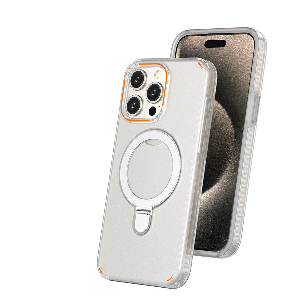 New Color Magnetic Stand Phone Case with Stand Holder Suitable for Magesafe Magnetic Transparent Wireless Charging Phone Case