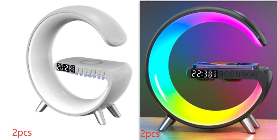 全新智慧 G 型 藍芽LED 燈無線充電器氛圍燈軟體控制適用於臥室家居裝飾